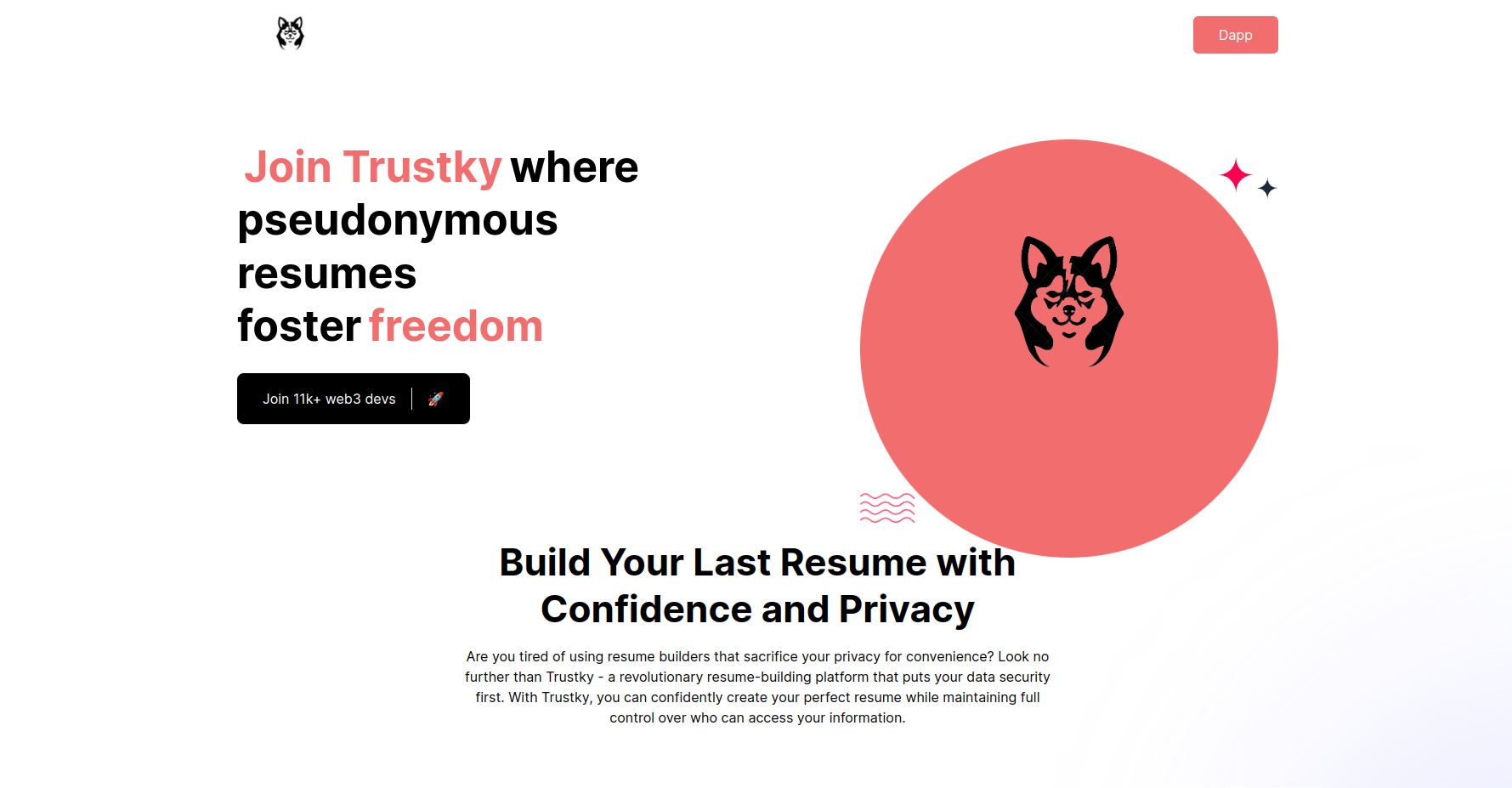 Trustky - Privacy Centered Resume Builder